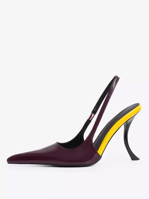 High Heel Pumps Desinged Pointed Toe Heeled Slingback Pumps
