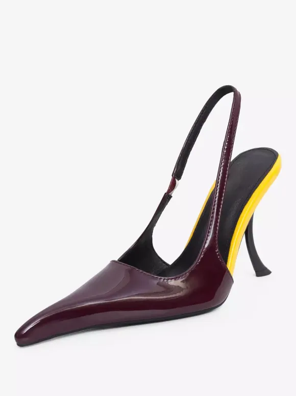 High Heel Pumps Desinged Pointed Toe Heeled Slingback Pumps