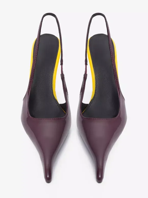 High Heel Pumps Desinged Pointed Toe Heeled Slingback Pumps