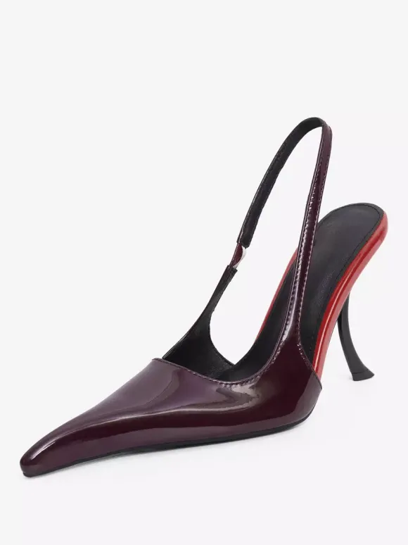 High Heel Pumps Desinged Pointed Toe Heeled Slingback Pumps