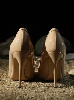 High Heel Pumps Women's Pointed Toe Bow Slip On Dress Shoes