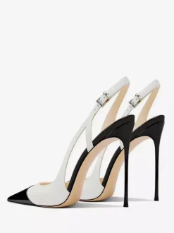 High Heel Pumps Women's Pointed Toe Cut Out Slingback Dress Shoes