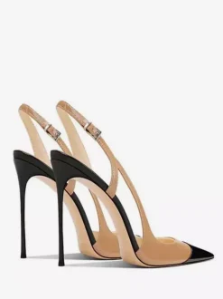 High Heel Pumps Women's Pointed Toe Cut Out Slingback Dress Shoes