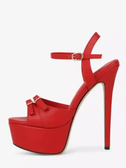 High Heel Sadnals Platform Open Toe Buckle Detail Party Shoes