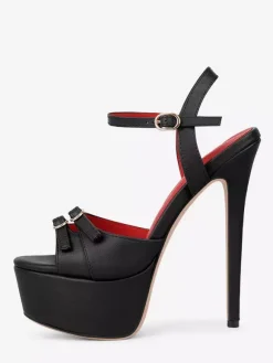 High Heel Sadnals Platform Open Toe Buckle Detail Party Shoes