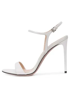 High Heel Sandals Black Patent PU Upper Round Toe Prom shoes Women Party Shoes
