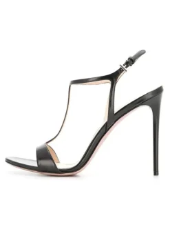 High Heel Sandals Black Patent PU Upper Round Toe Prom shoes Women Party Shoes