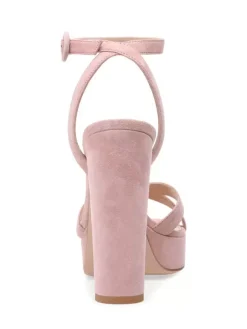 High Heel Sandals Green Micro Suede Upper Round Toe Prom shoes Women Party Shoes