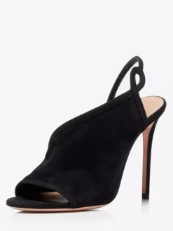 High Heel Sandals Suede Open Toe Stiletto Heel Sandal Shoes