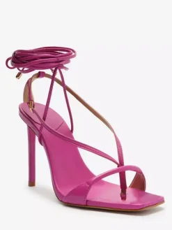 High Heel Sandals Women's Flip Flop Open Toe Lace Up Party Shoes