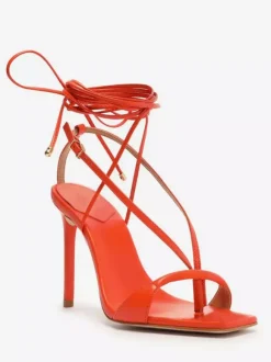 High Heel Sandals Women's Flip Flop Open Toe Lace Up Party Shoes