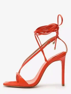 High Heel Sandals Women's Flip Flop Open Toe Lace Up Party Shoes