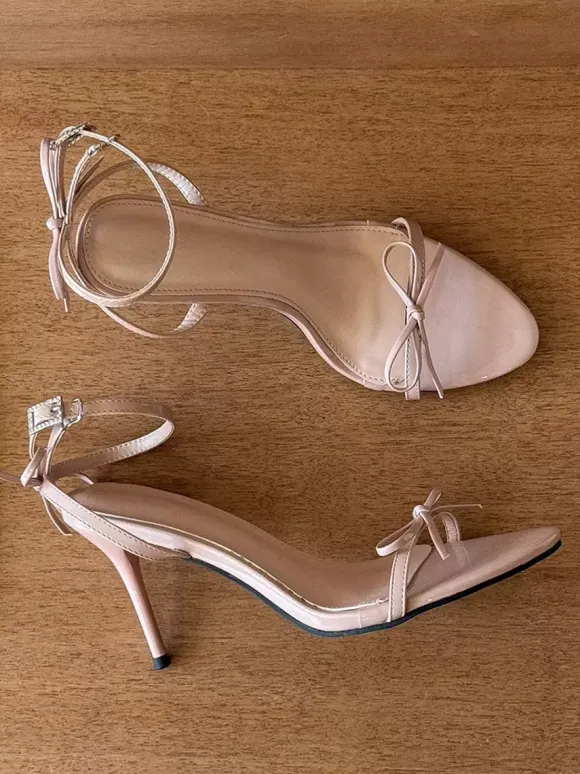 High Heel Sandals Women's Open Toe Bow Ankle Strap Prom Shoes