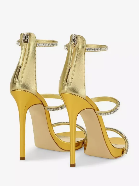High Heel Sandals Women's Rhinestones Strappy Stiletto Heel Party Shoes