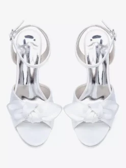 High Heel Wedding Shoes Satin Bow Bridal Sandal Shoes
