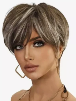 Highlights Short Pixie Cut Wigs Heat-resistant Fiber Daily Synthetic Wig For Women 2026