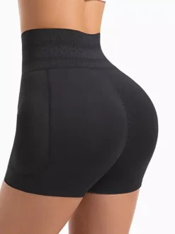 High Waist Hook Eye Tummy Control Hip Lift Shapewear Shorts
