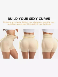 High Waist Hook Eye Tummy Control Hip Lift Shapewear Shorts