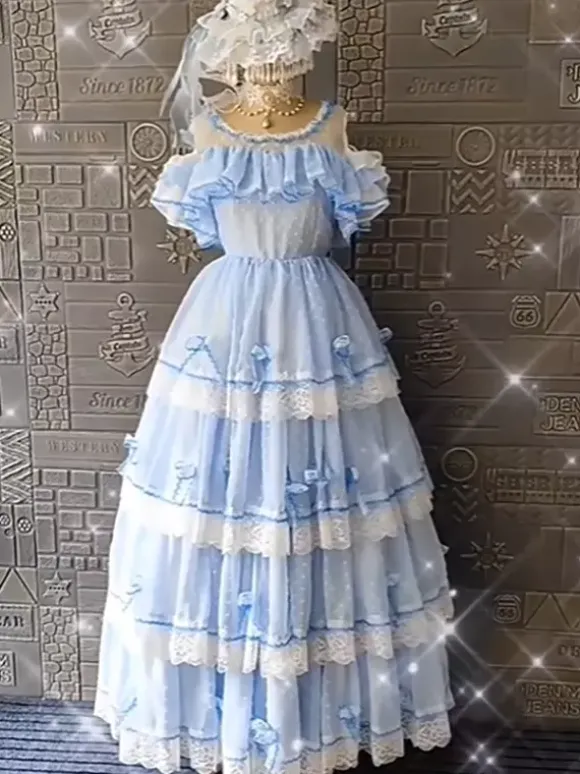 Hime Lolita Dress Polyester Sleeveless Jumper Romance Sweet Rocco Costume Party Lolita Dress