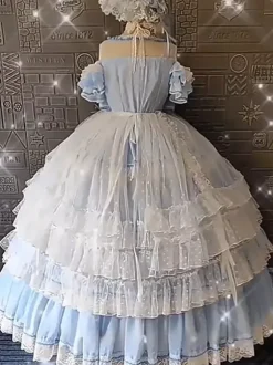 Hime Lolita Dress Polyester Sleeveless Jumper Romance Sweet Rocco Costume Party Lolita Dress