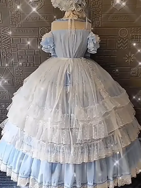 Hime Lolita Dress Polyester Sleeveless Jumper Romance Sweet Rocco Costume Party Lolita Dress
