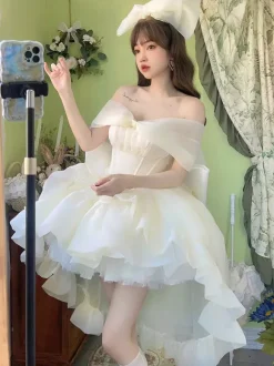 Hime Lolita Dress Polyester Sleeveless Sweet Lolita Tea Party Dress