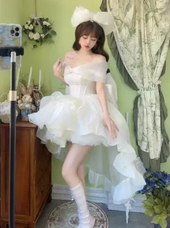 Hime Lolita Dress Polyester Sleeveless Sweet Lolita Tea Party Dress