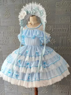 Hime Lolita Dress Polyester Sleeveless Jumper Romance Sweet Rocco Costume Party Lolita Jsk