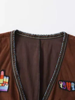 Hippie Costume Men's Holiday Fringe Long Sleeves Retro Clothing