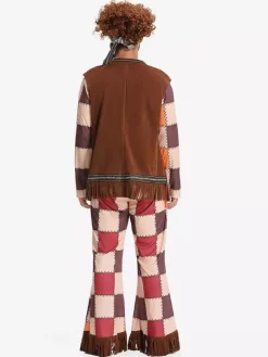 Hippie Costume Men's Holiday Fringe Long Sleeves Retro Clothing