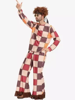 Hippie Costume Men's Holiday Fringe Long Sleeves Retro Clothing