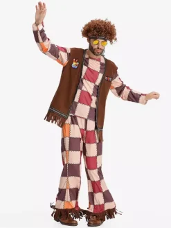 Hippie Costume Men's Holiday Fringe Long Sleeves Retro Clothing