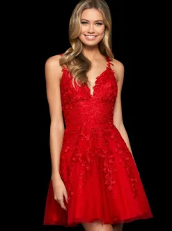 Homecoming Dress 2026 Sleeveless Short A-Line V-Neck Lace Light Blue Party Dress Free Customization