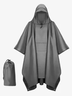 Hooded Hiking Cape Raincoat for Adults