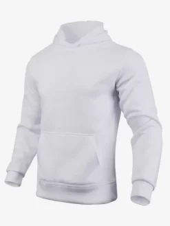 Hoodies For Men Fleece Solid Color Hooded Pullovers Casual Long Sleeves Top