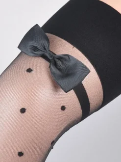 Hosiery For Women Black Sheer Cut Out Nylon Sexy Hosiery
