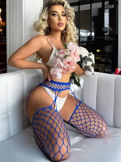 Hosiery Pantyhose Red Nylon Fishnet Thigh High Stockings Suspender Garter Belts