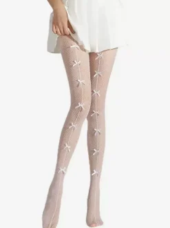Hosiery Women Pantyhose Black Bows Pantyhose