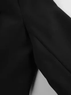 Hourglass Blazer Set For Women - Black Old Money Peplum Suit With Mini Skirt - 2026 Spring Work Event Outfit