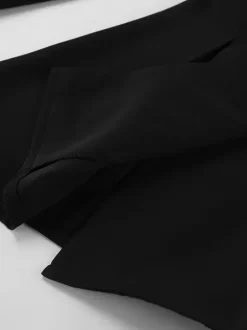 Hourglass Blazer Set For Women - Black Old Money Peplum Suit With Mini Skirt - 2026 Spring Work Event Outfit