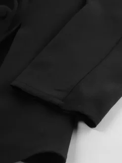 Hourglass Blazer Set For Women - Black Old Money Peplum Suit With Mini Skirt - 2026 Spring Work Event Outfit