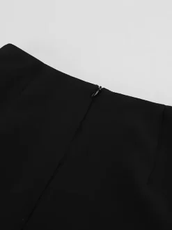 Hourglass Blazer Set For Women - Black Old Money Peplum Suit With Mini Skirt - 2026 Spring Work Event Outfit