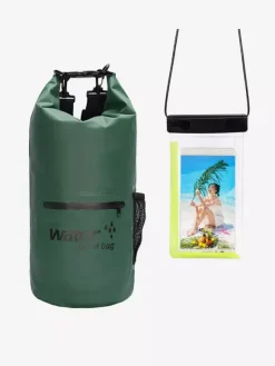 2-in-1 Waterproof Dry Bag With External Zip Pocket & Matching Phone Dry Bag