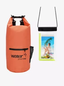 2-in-1 Waterproof Dry Bag With External Zip Pocket & Matching Phone Dry Bag