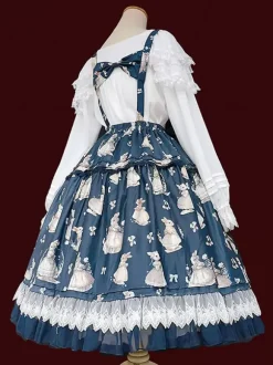 Infanta Lolita SK Light Apricot Bows Lolita Skirts