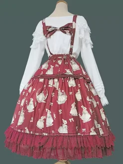 Infanta Lolita SK Light Apricot Bows Lolita Skirts