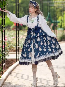 Infanta Lolita SK Light Apricot Bows Lolita Skirts