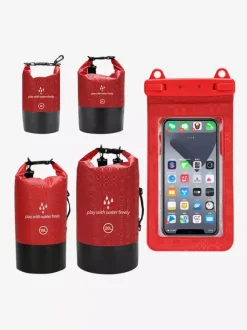 2-in-1 Roll Top Waterproof Dry Bag With Matching Phone Waterproof Case