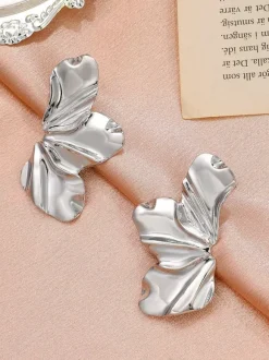 Irregular Flower Shaped Earrings For Women 2026