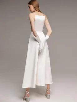 Ivory Bridal Jumpsuit 2026 Pockets Ankle-Length A-Line V-Neck Sleeveless Wedding Jumpsuit Free Customization